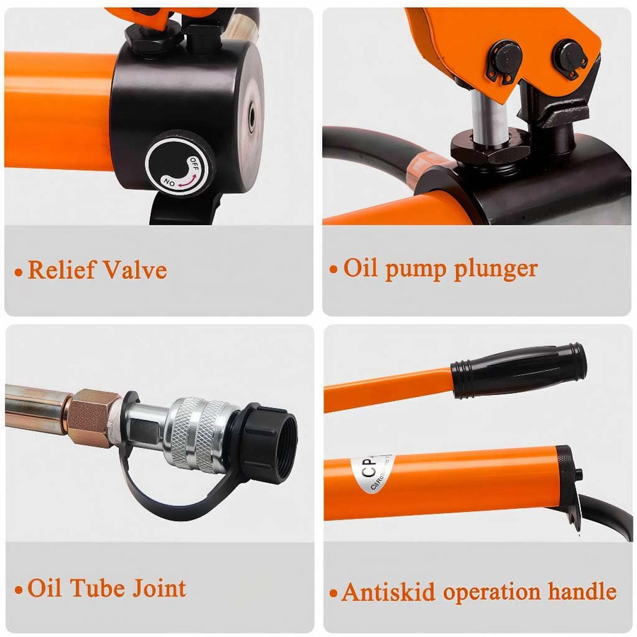 VOLTZ VZ-SN-1050 Hydraulic Lifting Jack with CP-180 Hydraulic Pump Single Acting Lock Nut lifting Stroke 50MM Lift Cylinder Jack Solid 10TON (2inch)