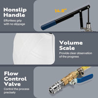 VOLTZ VZ-9023 7.5L Pneumatic brake fluid bleeder kit ATF Oil Change Tool Manual ATF Refill System Dispenser Auto Transmission Fluid Oil and Liquid Filler Pump Kit with ATF Filler Adapters