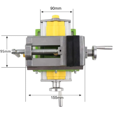 VOLTZ 3 Inch bench vice for drilling, Drill Press Clamp Adjustable 2 Jaw X-Y Compound Vise Cross Slide Mill Flat Vise Metal Milling Clamping Table
