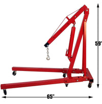 VOLTZ Engine hoist 2 Ton Folding Hydraulic Cherry Picker Shop Crane Lift