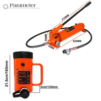 VOLTZ VZ-SN-50150 Hydraulic Lifting Jack with CP-700A Hydraulic Pump Single Acting Lock Nut lifting Stroke 150MM Lift Cylinder Jack Solid 50TON (6inch)