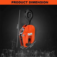 VOLTZ VZ-VH-10Ton Plate Lifting Clamps 0-80mm Jaw Opening, 22000lbs Plate Clamp, 5T Vertical Lifting Hooks for lifting steel plates, Jaw Opening up to 3.2 inch Welding clamps, for Lifting and Building