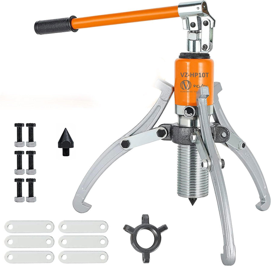 VOLTZ   VZ-HP10 T Hydraulic Pullers 10 Ton 3 Jaw Hydraulic Gear Puller,VOLTZ Tools Wheel Bearing Hub Removal Tool