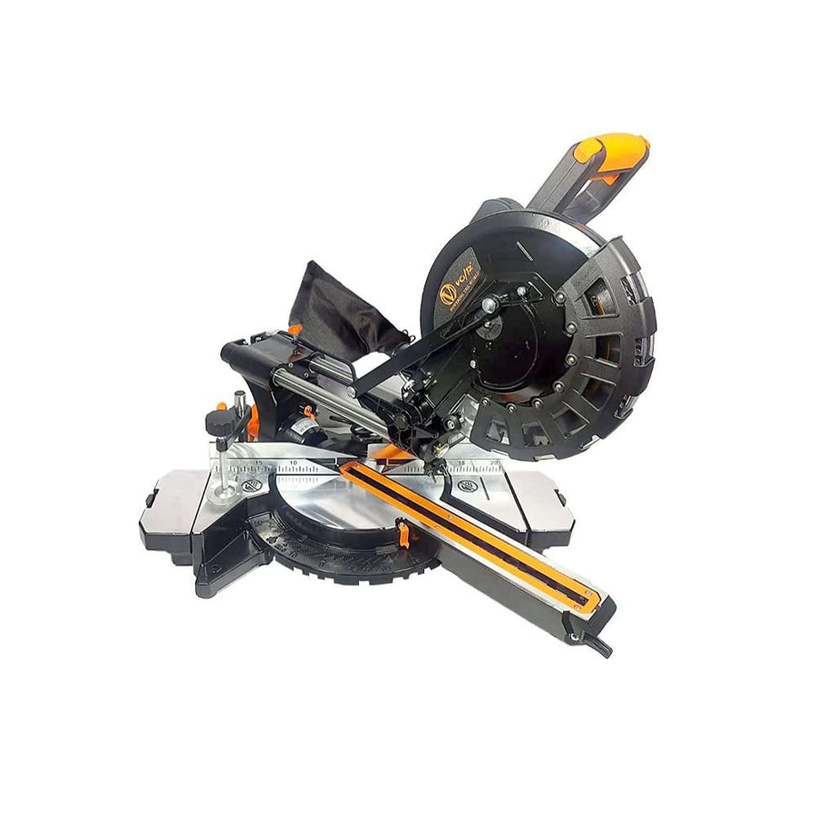 VOLTZ VZ-MS255 10” Dual Bevel Sliding Compound Miter Saw with Laser & LED Light (2400W, 4500 RPM, 80T TCT Blade)