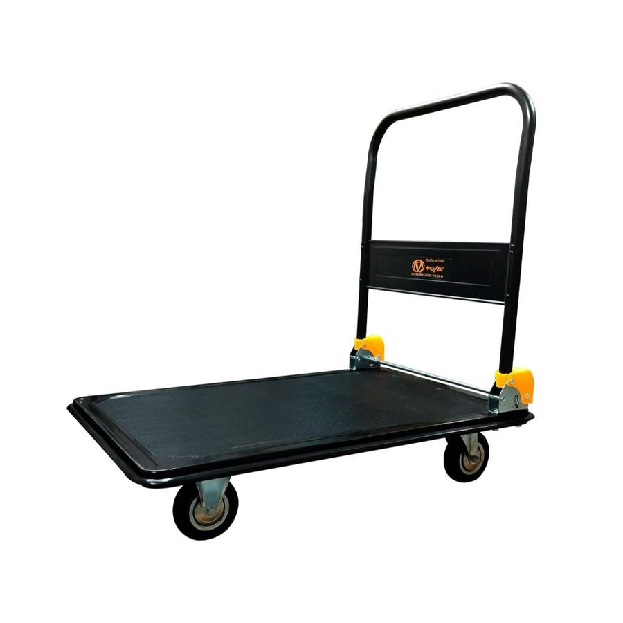 VOLTZ VZ-VHT 300 Platform Trolley 300 kg Steel Platform Truck Moving Platform Steel Hand Trolley with 360 Degree Swivel Wheels and Rubber Bumper for Safety for Easy Storage
