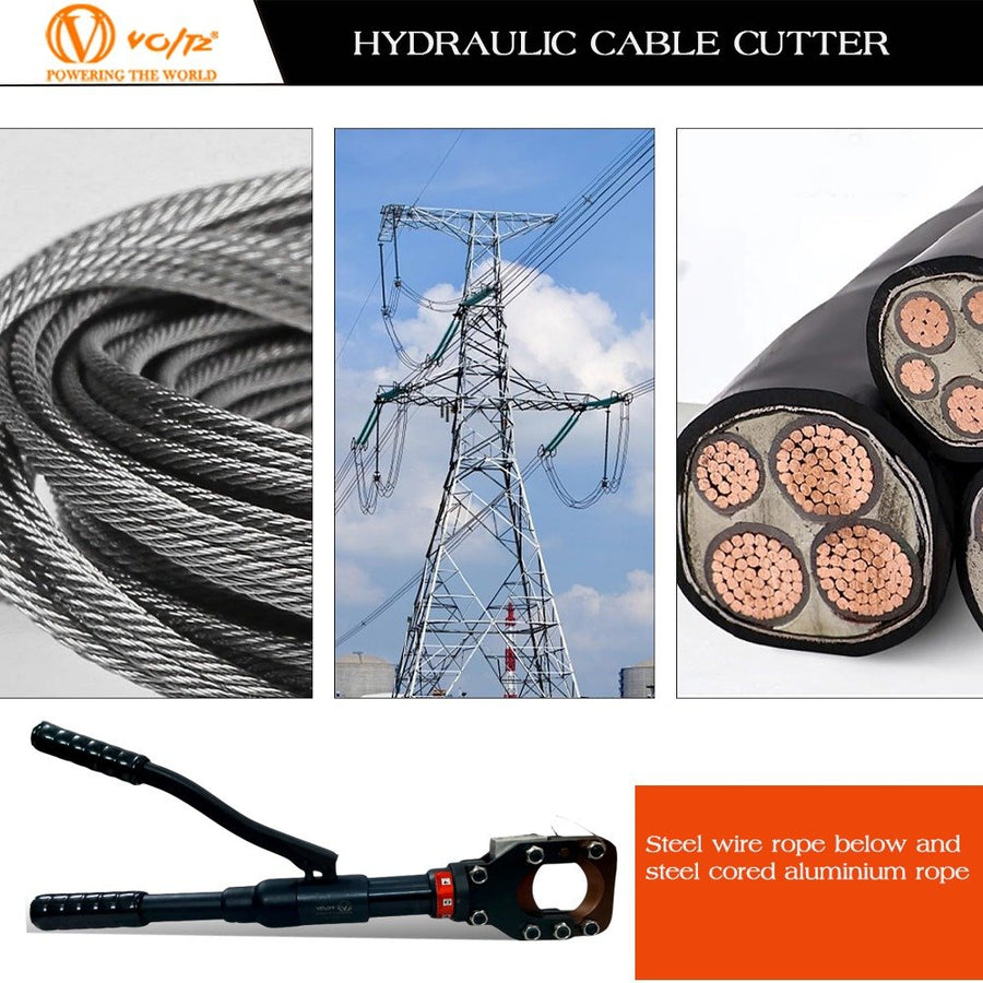 VOLTZ VZ-CPC-55 Hydraulic Cable Cutter Upto 55mm Hydraulic Cable Wire Rope Copper and aluminum Cutting Tool Bolt Cutter