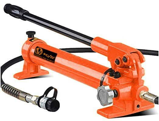 VOLTZ CH-60 + CP-700 Hand Pump Hydraulic Knockout Punch Tool 31 Ton Hole Digger Force Puncher Iron Plate Max 10mm Thickness Hole Punching Machine