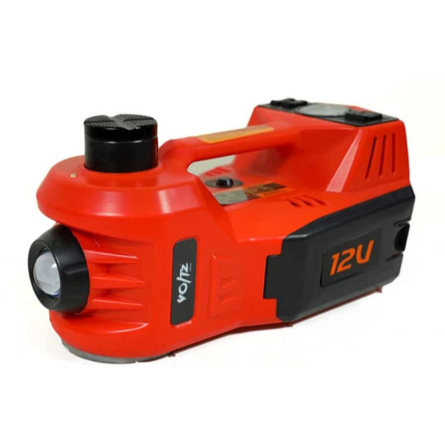 VOLTZ TY155HJ 5 Ton Electric Hydraulic Car Jack with Built-in Air Inflator, LED Light & Impact Wrench | 12V Automatic Floor Jack for SUVs & Sedans