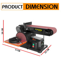 VOLTZ VZ-DS-500 Electric Belt Grinder Sander 6 Inch Electric Belt & Disc Sander 500W Grinder Polisher 2980 RPM Speed Metal Bench Sanding Machine Workshop Sanding Grinding Machine