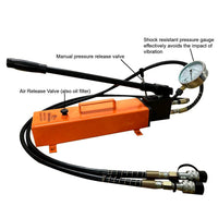 VOLTZ VZ-RSC-20300 Hydraulic Lifting Jack with CP-800S Hydraulic Pump Single Acting Ram 300mm Lifting Hydraulic Cylinder Jack Solid with Hand Pump 20 TON