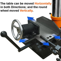 VOLTZ VZ-MK-750A Wood Bench Mortiser  Woodworking Mortising Machine RPM-2840, Black/Orange (750W) Set
