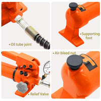 VOLTZ RSC 5050700B Hydraulic cylinders 50T 2Inch Stroke Hydraulic Cylinder Jack Solid With Hand pump Pressure Gauge Single Acting Hydraulic Ram Cylinder 50mm Hydraulic Lifting Cylinders (50T 2Inch)