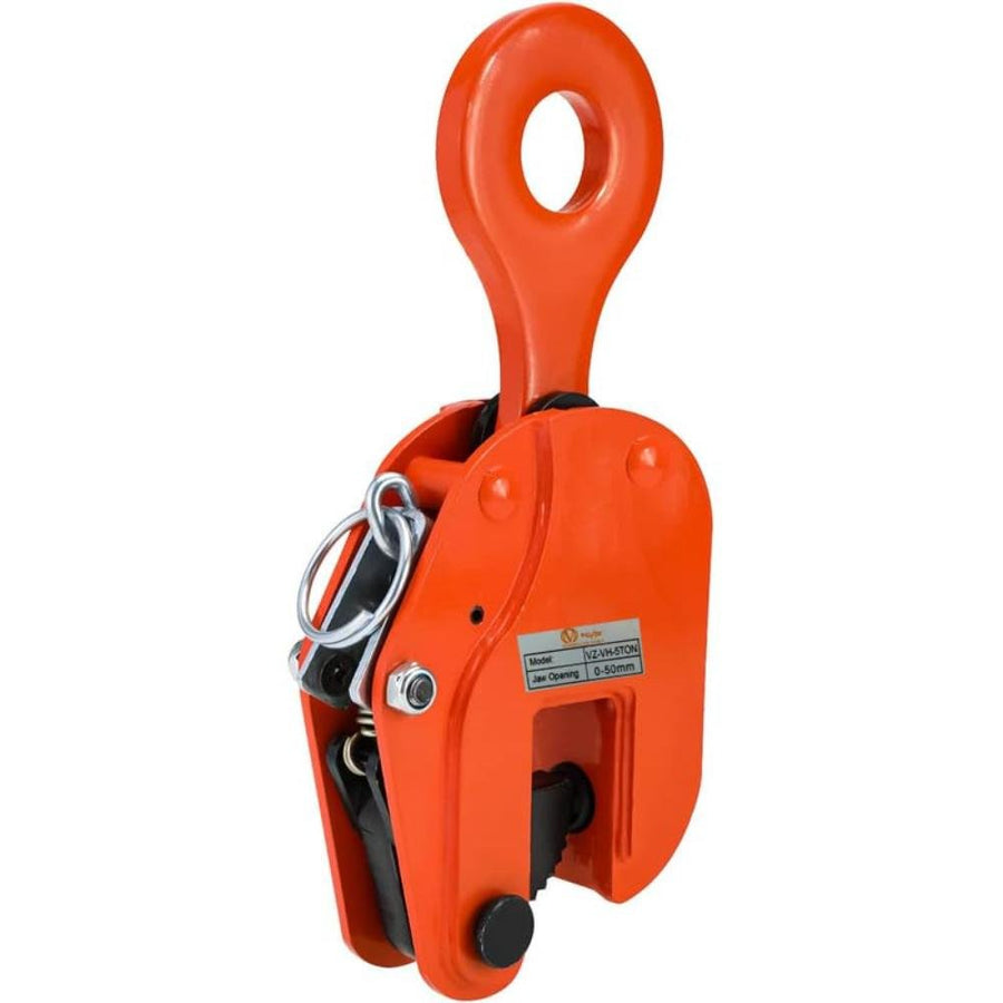 VOLTZ VZ-VH-5Ton Plate Lifting Clamps 0-50mm Jaw Opening, 11000lbs Plate Clamp, 5T Vertical Lifting Hooks for lifting steel plates, Jaw Opening up to 2 inch Welding clamps, for Lifting and Building