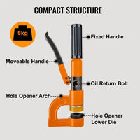 VOLTZ SYD-25 (16/20/22/25/32) Hydraulic Knockout Punches Hole Punching for Iron Plate Electric Box Bridge (with 5 Pairs of Molds)