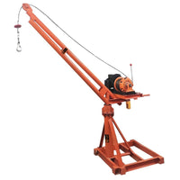 VOLTZ  500kg Monkey Crane Capacity 360° Mini Crane With 1000kg Electric Winch Clutch Winch 4 HP Copper Winding Motor, 50 Meter Wire Rope