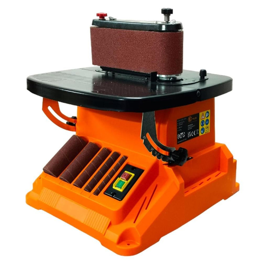 VOLTZ VZ-BOSS200A 500W Oscillating Spindle & Belt Sander with sanding Sleeves 45 Degree Rotatable Bench