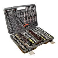 VOLTZ 216-Piece Professional Socket & Ratchet Tool Kit | 1/4”, 3/8”, 1/2” Drive Set with Chrome Vanadium Tools, Heat Treatment & Heavy-Duty Toolbox