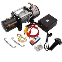VOLTZ EWS-6000U 12V Electric winch with steel rope (2722kg) single line, battery-operated Remote control winch Cable (24M)/7.2mm alloy steel