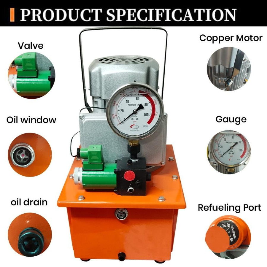 VOLTZ CH-70 +0.75kw Hydraulic Compressor Hydraulic Hole Punching Tool 35T Hole Digger Force Puncher Smooth Hole Puncher for Iron Plate Copper Bar Aluminum Stainless Steel