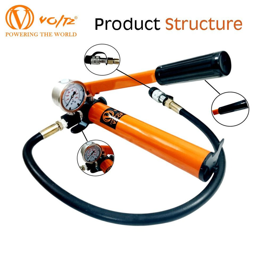 VOLTZ VZ CP-180B Manual Hydraulic Hand Pump With Pressure Gauge Single Speed for Separate Type Hydraulic Tool (pump 180B)
