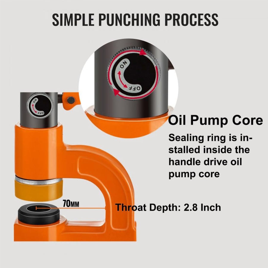VOLTZ SYD-25 (16/20/22/25/32) Hydraulic Knockout Punches Hole Punching for Iron Plate Electric Box Bridge (with 5 Pairs of Molds)