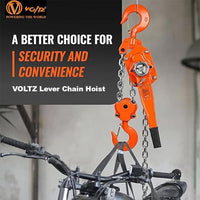 VOLTZ 6 Ton × 1.5 M Ratchet Lever Chain Hoist – Extreme Lifting Power, Industrial Durability & Precision Control