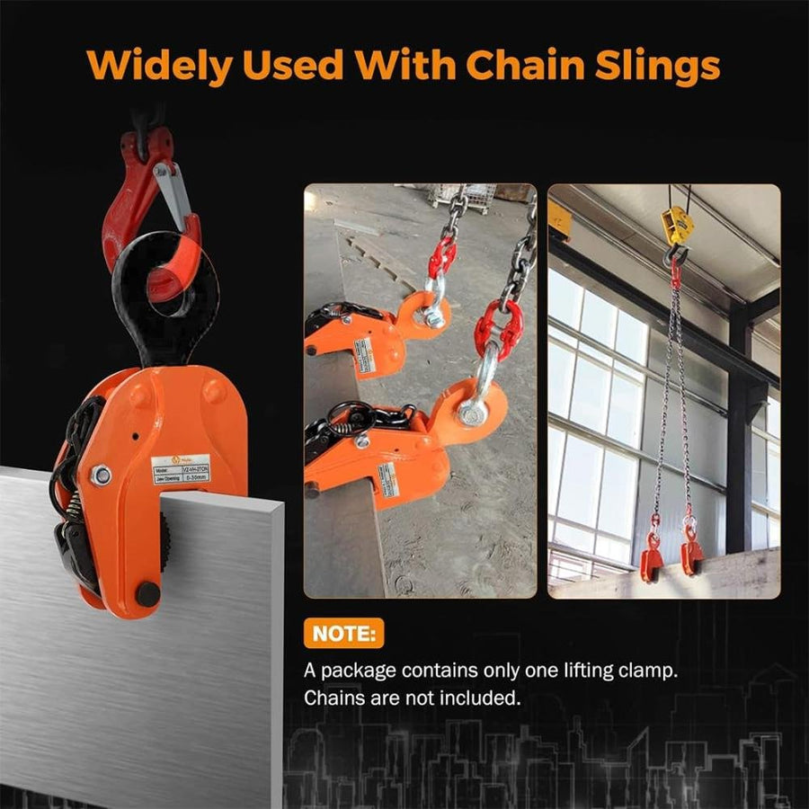 VOLTZ VZ-VH-2 Ton Vertical Plate Lifting Clamp – Heavy-Duty Lifting Power for Industrial Precision