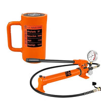 VOLTZ VZ-RSC-20100 Hydraulic Lifting Jack with CP 700B Pressure Gauge Hydraulic Pump Single Acting Ram 100mm Lifting Hydraulic Cylinder Jack Solid with Hand Pump 20 TON