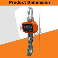 VOLTZ VZ-CS 20 Ton Digital Scale 44000lb/20000Kg Digital Hanging Scale Industrial Heavy Duty Crane Scale with Remote Control