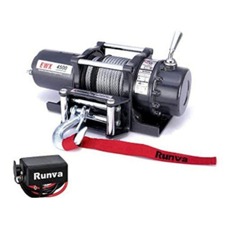 RUNVA EWX 4500U 12V Electric winch with steel rope (2072kg), Alloy Steel