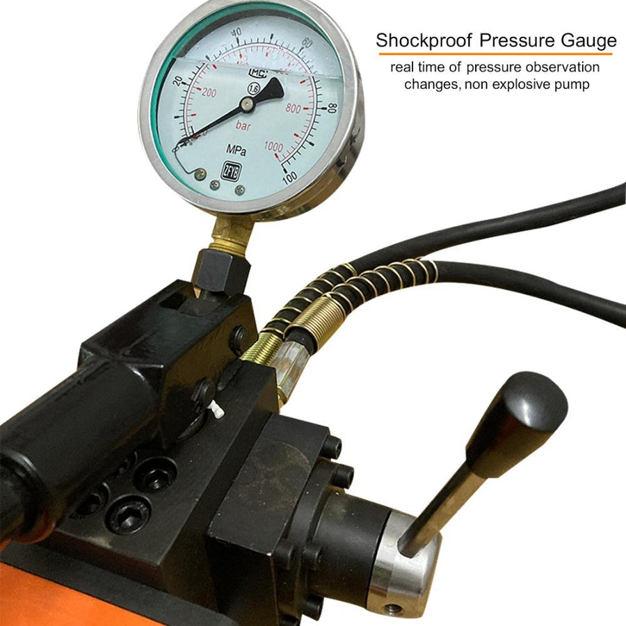 VOLTZ CH-80 Hydraulic  Hole Punching Tool with VZ-CP-800S Hand Pump 50T Hole Digger Force Puncher Smooth Hole Puncher for Iron Plate Copper Bar Aluminum Stainless Steel