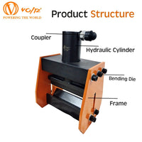 VOLTZ VBB-200 with CP-700 Hand Pump Hydraulic Copper Busbar Bender 12MM Thickness Bending 25T Bend Plate