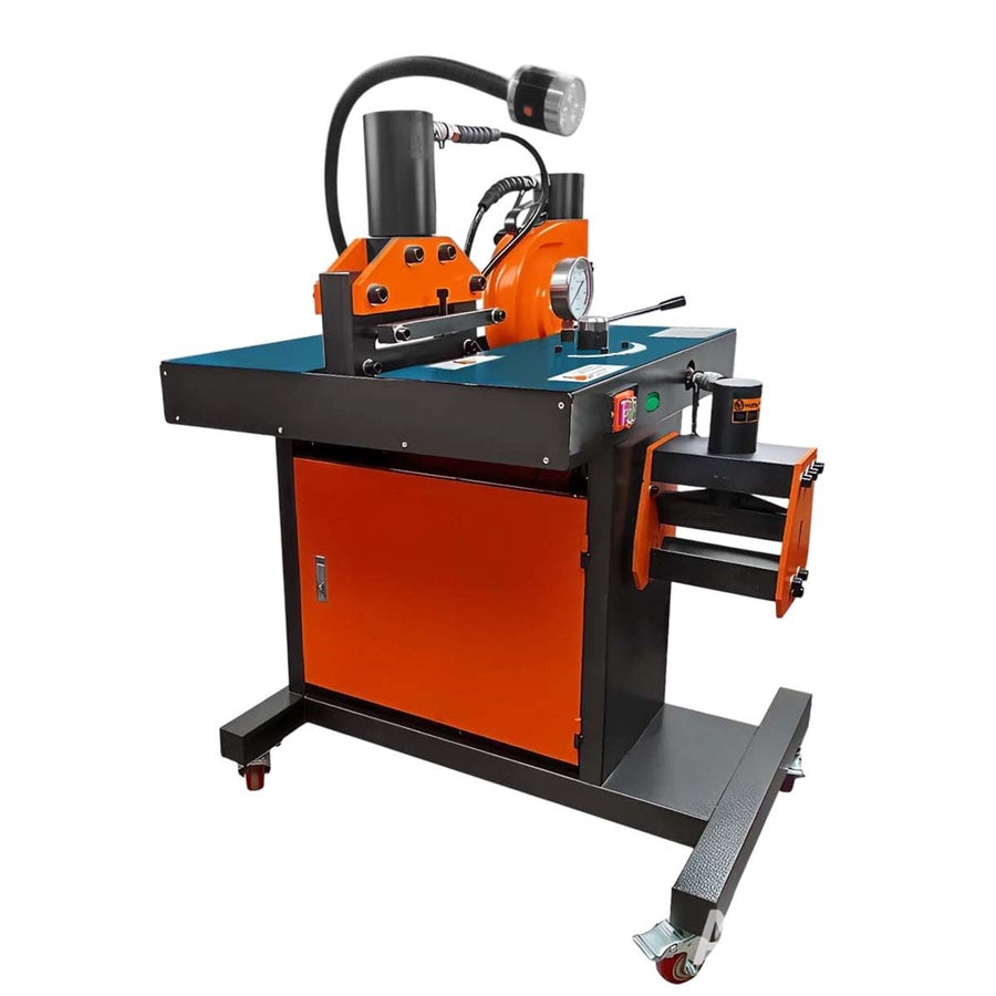 VOLTZ VZB-200 Portable Busbar Processing Machines Ultra-High Pressure Hydraulic Pumps Single Phase 750W Multi-Functional 3 in 1 Carbon Steel, Alloy, Copper, Stainless Steel Cut/Punch/Banding Machine