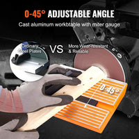 VOLTZ VZ-DS-500 Electric Belt Grinder Sander 6 Inch Electric Belt & Disc Sander 500W Grinder Polisher 2980 RPM Speed Metal Bench Sanding Machine Workshop Sanding Grinding Machine