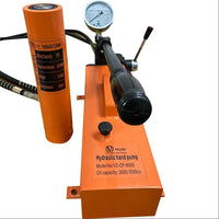 VOLTZ VZ-RSC-10200 + VZ-CP-800S Hydraulic Cylinders Jack Solid with Hand Pump Double Acting Hydraulic Ram Cylinder 200mm Hydraulic Lifting Cylinders (10T 8Inch)