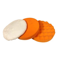VOLTZ VZ-CP1600 Electric Hand Polisher's(Polishing Pad- Leather, Wav like, flate) Polishing Pad, Buffing Pad, Sponge Pad 180 MM Attachments