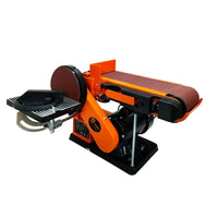 VOLTZ  MM1510 Electric Belt Grinder Sander 6 Inch Electric Belt & Disc Sander 380W Grinder Polisher 1500 RPM Variable Speed Metal Bench Sanding Machine Workshop Sanding Grinding Machine