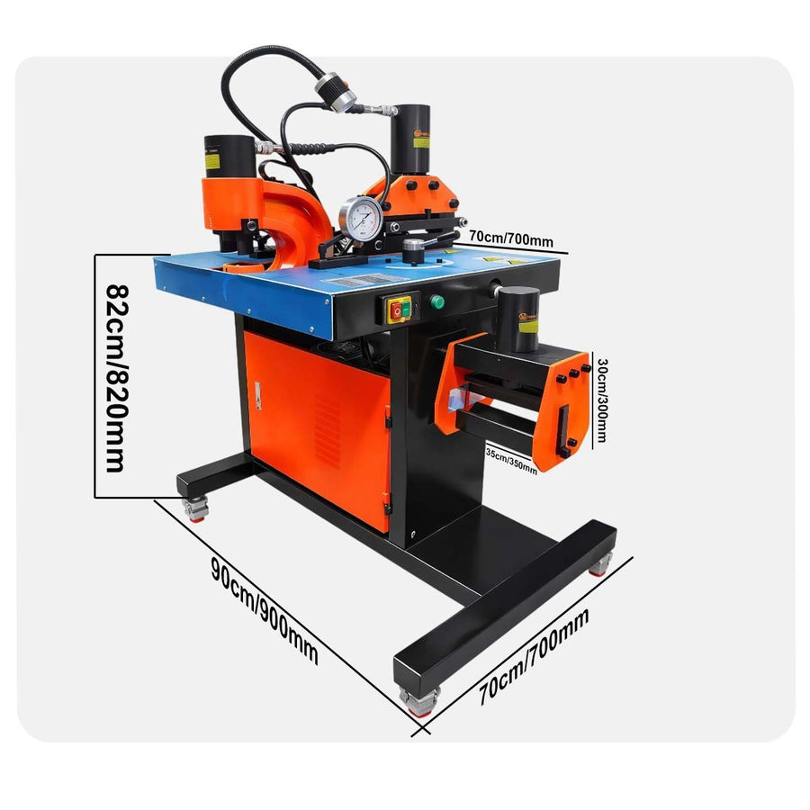 VOLTZ VZB-200 Pro Portable 3 in 1 Busbar Processing Machines Ultra-High Pressure Hydraulic Pumps Single Phase 750W Multi-Functional Carbon Steel, Alloy, Copper, Stainless Steel Cut/Punch/Banding Machine