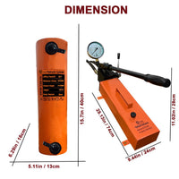 VOLTZ VZ-RSC-50300 Hydraulic Lifting Jack with CP-800S Hydraulic Pump Single Acting Ram 300mm Lifting Hydraulic Cylinder Jack Solid with Hand Pump 50TON
