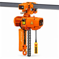 VOLTZ VEH-2T Electric Chain Hoist with Power Trolleyv, 20ft Lifting Height, 3-Phase 380V Overhead Crane  16ft Wired Remote Control