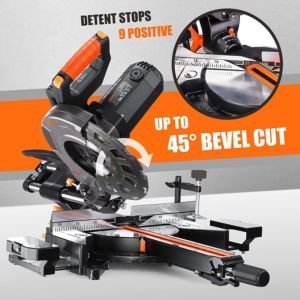 VOLTZ VZ-MS255 Miter Saw 2400W 10" with Dual Bevel Sliding Compound Miter Saw
