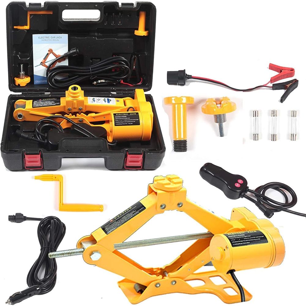 VOLTZ TY42 Electric 3 Ton Car Floor Jack – 12V Automatic Scissor Lift with Remote-Controlled Tire Change Kit for Sedans & SUVs
