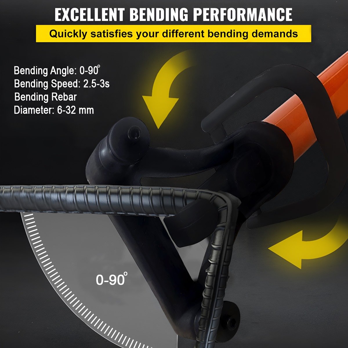 VOLTZ RB-32 Hydraulic Rebar Bender With Pump CP-800s Portable Rebar Bender Steel Bar, Steel Rod (6-32mm)