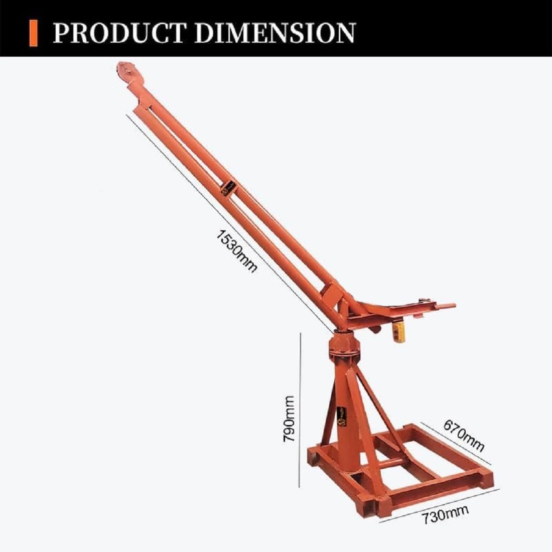 VOLTZ VZ-500Kg Monkey Crane Frame Only Capacity 360° Rotation Mini Crane for lifting industrial use