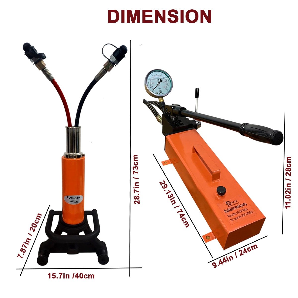 VOLTZ RB-32 Hydraulic Rebar Bender With Pump CP-800s Portable Rebar Bender Steel Bar, Steel Rod (6-32mm)