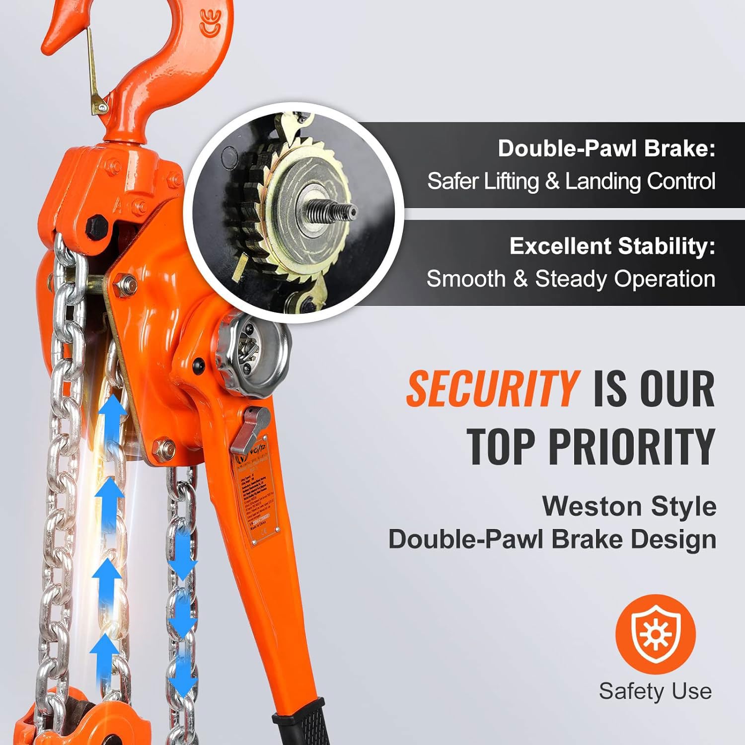 VOLTZ 6 Ton × 1.5 M Ratchet Lever Chain Hoist – Extreme Lifting Power, Industrial Durability & Precision Control