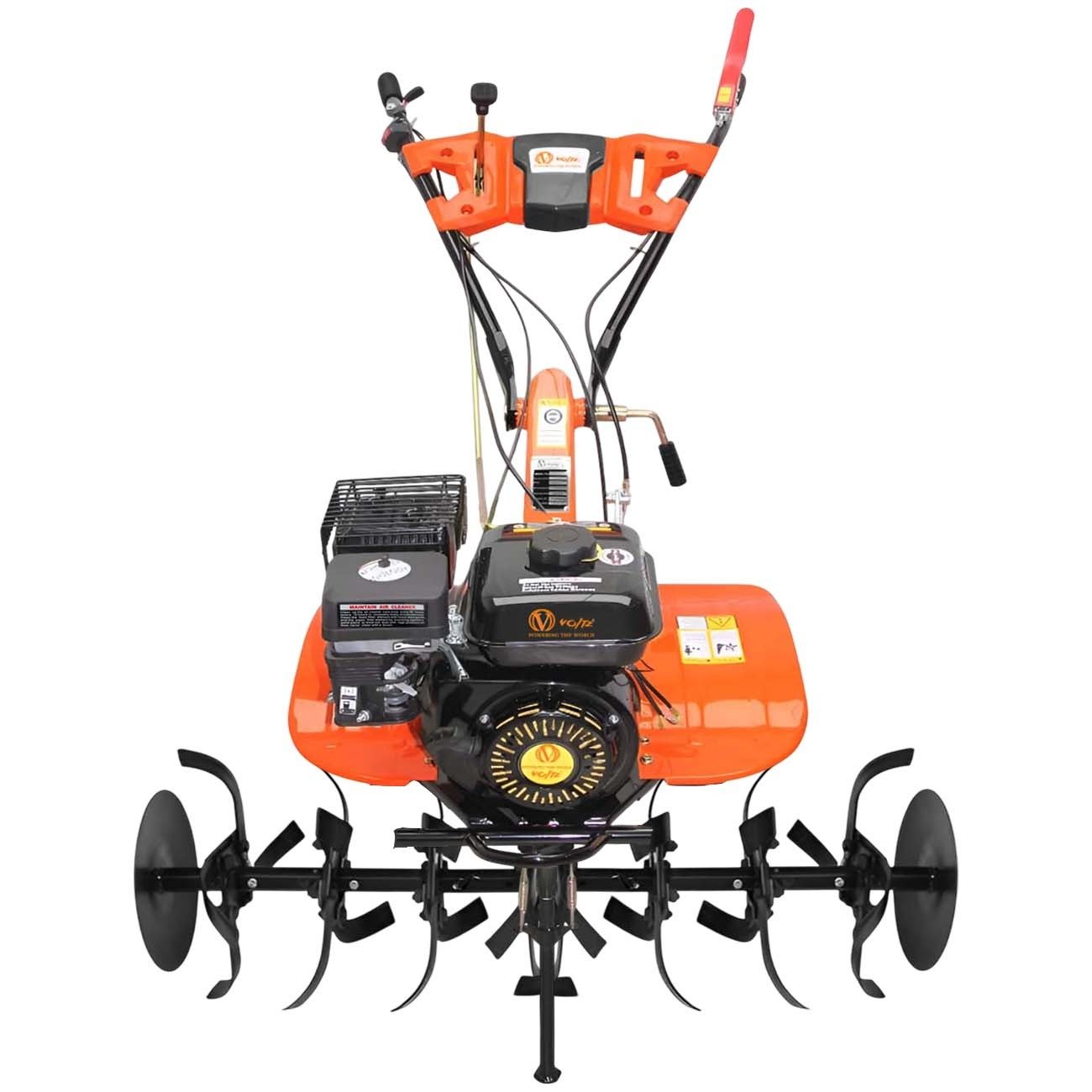 VOLTZ 4 Stroke Agriculture Cultivator VPX-1000 Heavy Duty 7Hp Petrol Engine with High Metal 32 Blades set 3600Rpm Mini Rotavator, Tiller, Weeder Ideal for All Types of Agriculture Crops