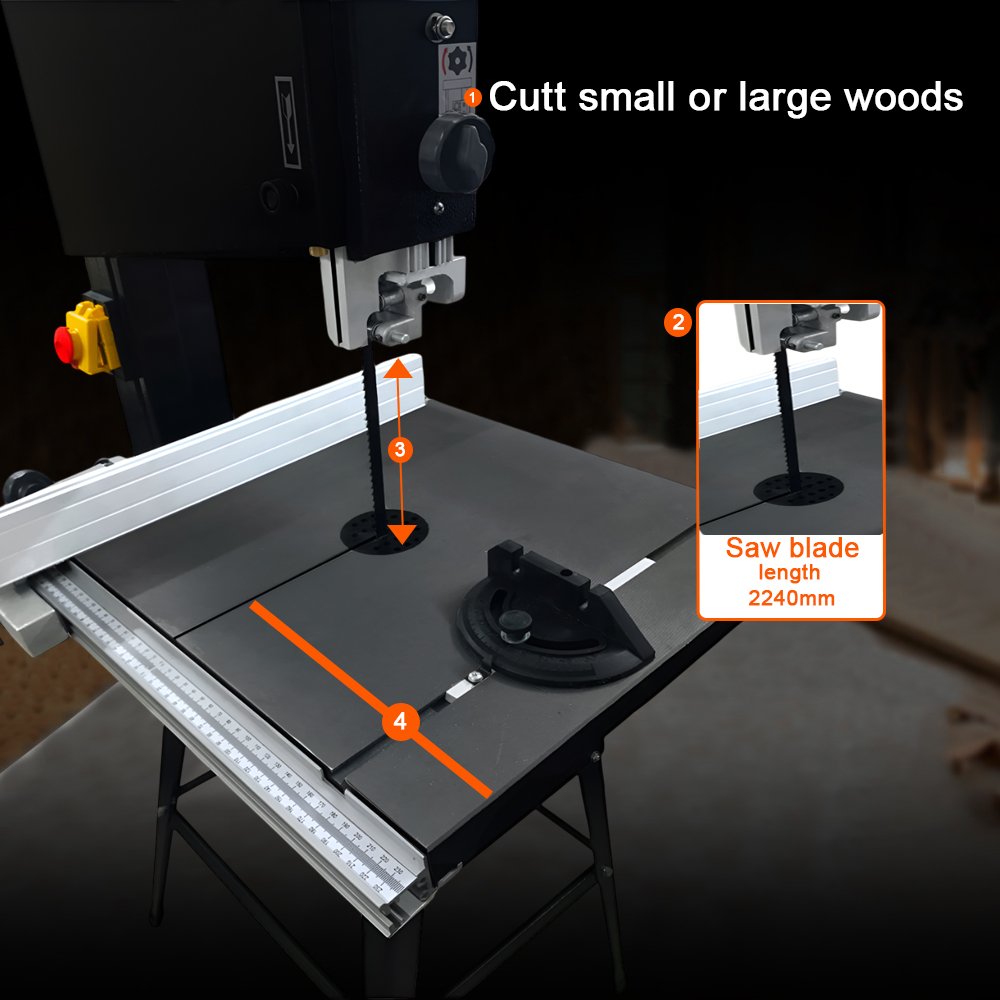 VOLTZ VZ-BS-250 10 In. 370W Benchtop Band Saw for Woodworking Machine Black (BS-10) Band saw