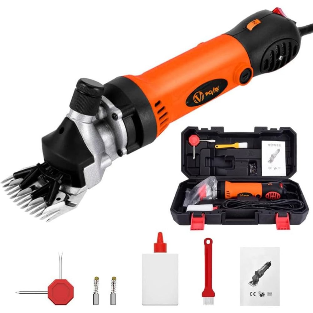 VOLTZ Sheep Clipper 13 Straight Teeths 900W 2400 RPM Electric Professional Heavy Duty Animal Clippers Grooming Clippers for Shaving Thick Hair in Sheep, Goats and Pet Livestock