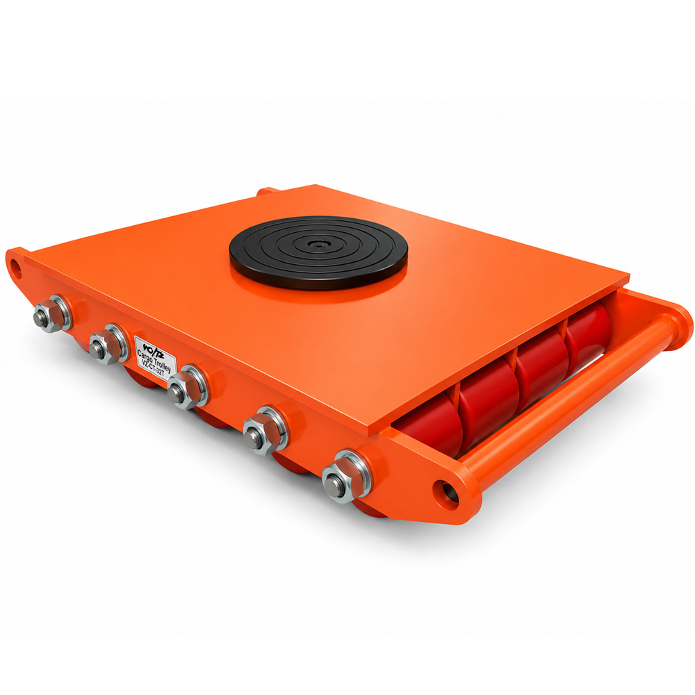 VOLTZ CT-32 Ton PU wheel Cargo trolley | 360° Rotation Machine Dolly Skate | 20 PU Roller Cargo Trolley (70,548 lbs Capacity)